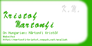 kristof martonfi business card